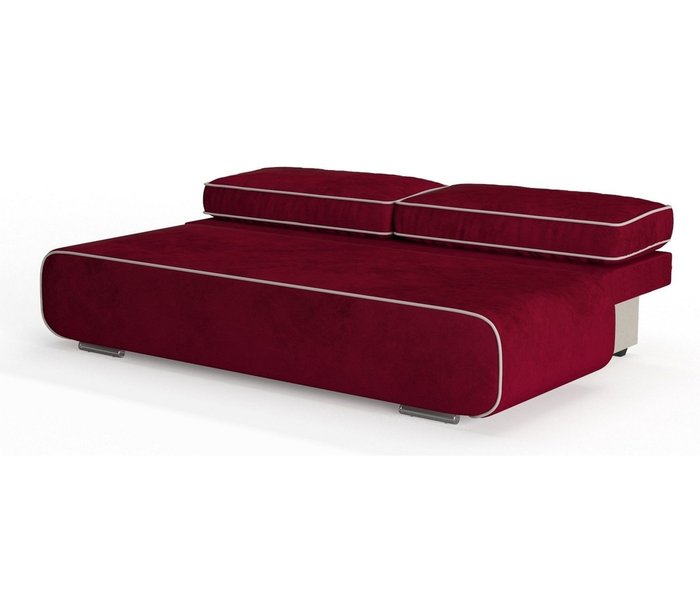 Диван-кровать Рени в обивке из велюра бордового цвета - лучшие Прямые диваны в INMYROOM