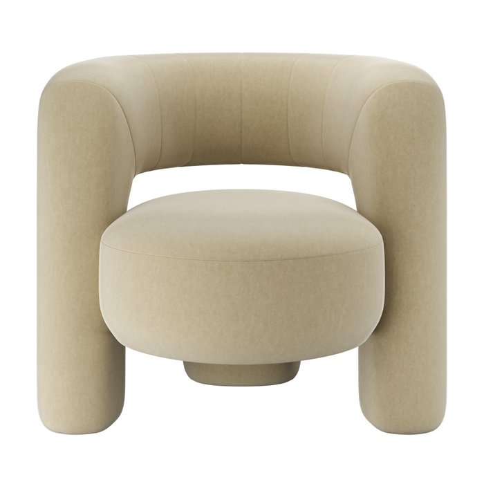 Кресло Zampa светло-бежевого цвета - купить Интерьерные кресла по цене 36914.0