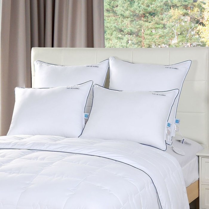 Подушка Microgel 70х70 белого цвета - лучшие Подушки для сна в INMYROOM