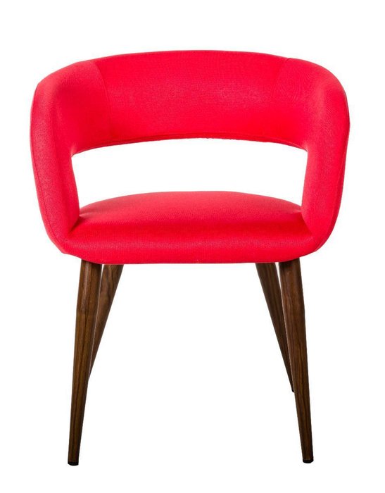 Стул с подлокотниками Hugs  красного цвета - лучшие Обеденные стулья в INMYROOM