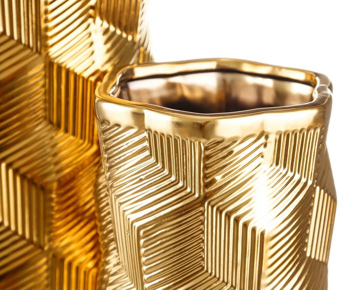 Керамическая ваза золотого цвета - лучшие Вазы  в INMYROOM