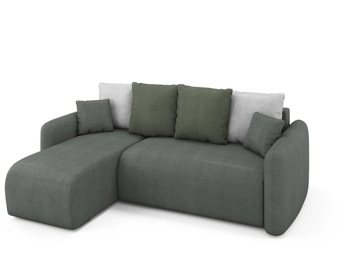 Угловой раскладной диван Arti левый темно-серого цвета   - лучшие Угловые диваны в INMYROOM