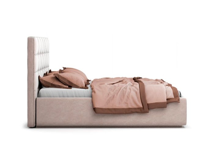 Кровать Nola бежевого цвета с ортопедическим основанием 180х200  - лучшие Кровати для спальни в INMYROOM