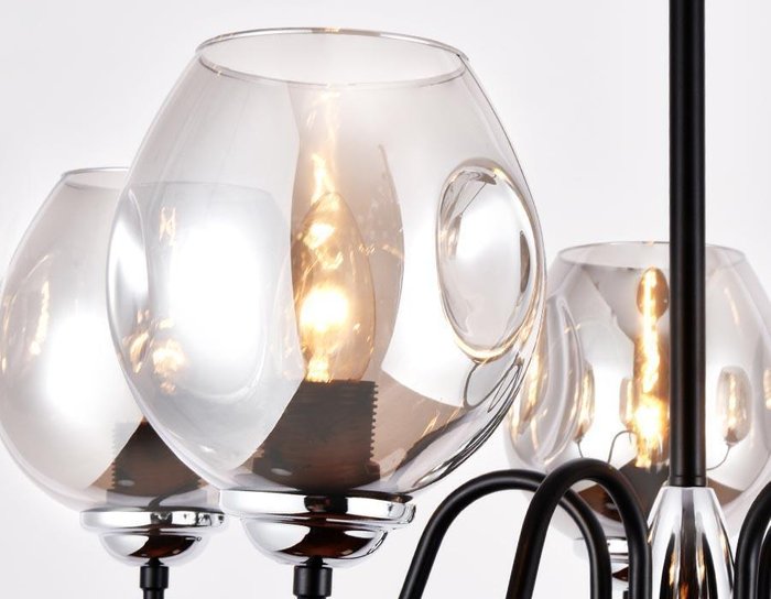 Люстра на штанге Traditional TR9058 (стекло, цвет дымчатый) - купить Подвесные люстры по цене 6829