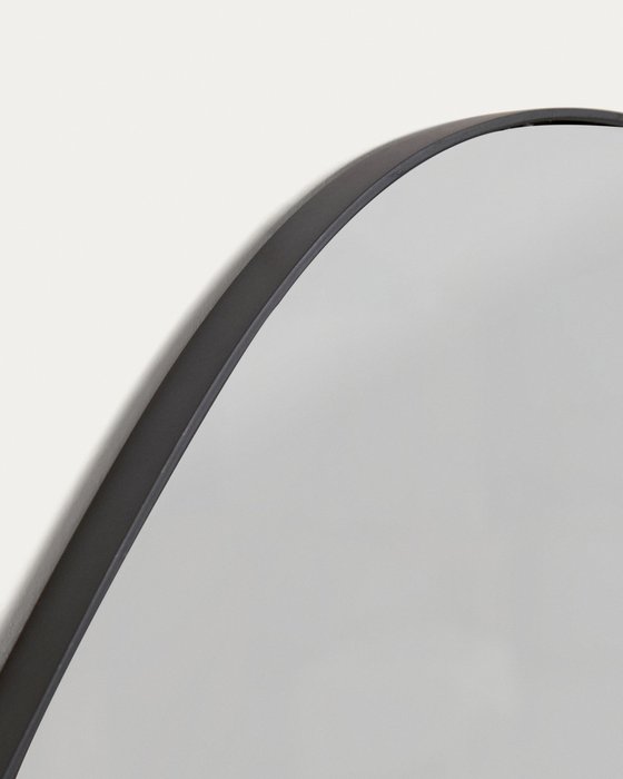 Настенное зеркало Anera 84х108 в раме черного цвета - купить Настенные зеркала по цене 33990.0