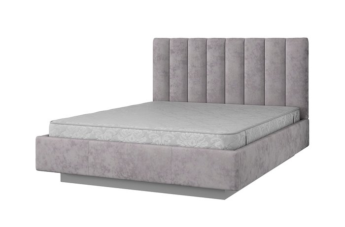 Кровать Sabrina 160х200 серого цвета с подъемным механизмом Кровать Sabrina 160х200 серого цвета с подъемным механизмом