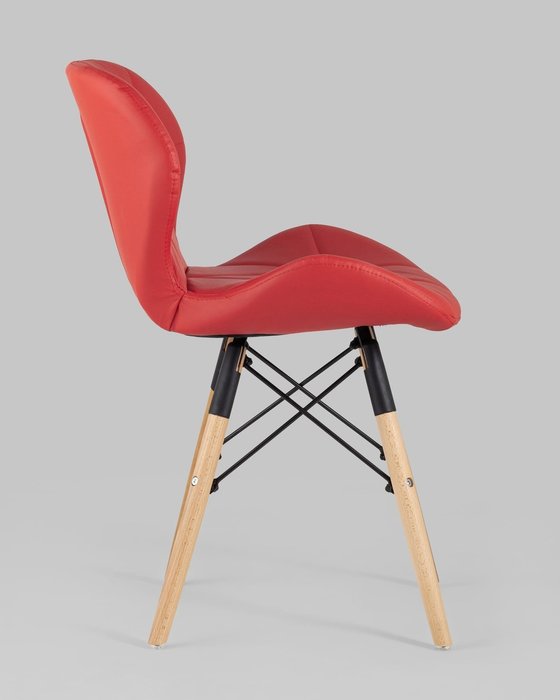 Стул Бон экокожа красного цвета - лучшие Обеденные стулья в INMYROOM