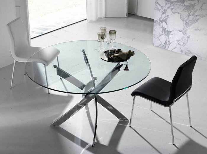 Обеденный стол со стеклянной столешницей - лучшие Обеденные столы в INMYROOM