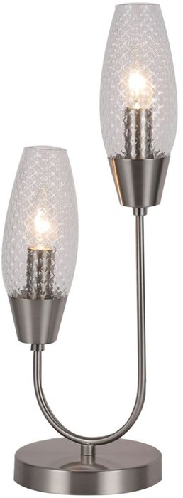 Настольная лампа Desire 10165/2 Nickel (стекло, цвет прозрачный)