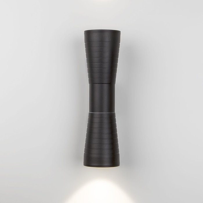 Настенный светодиодный светильник Tube double черного цвета - купить Настенные уличные светильники по цене 4940.0