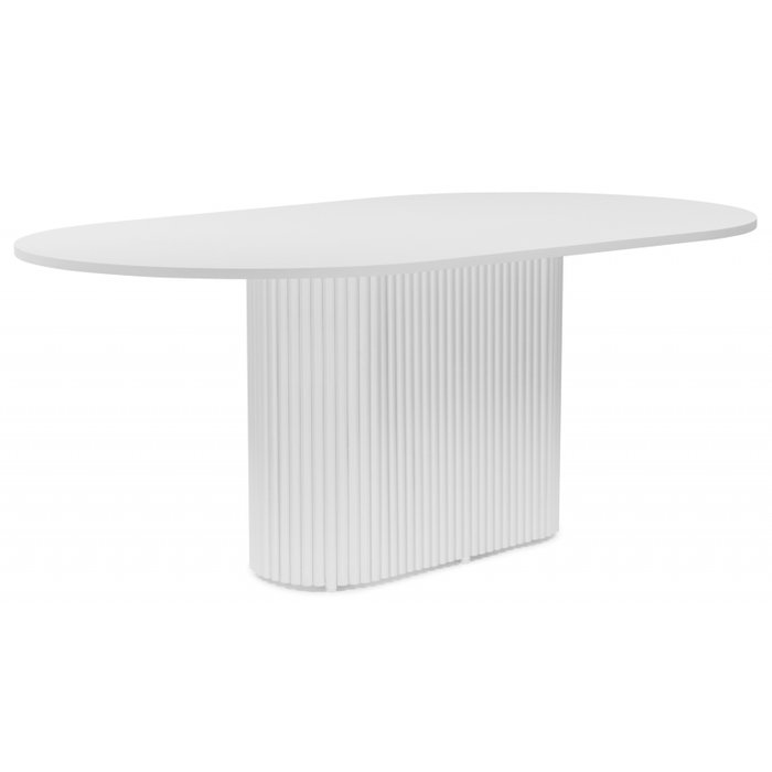 Обеденный стол Барон О 90х180 белого цвета Обеденный стол Барон О 90х180 белого цвета