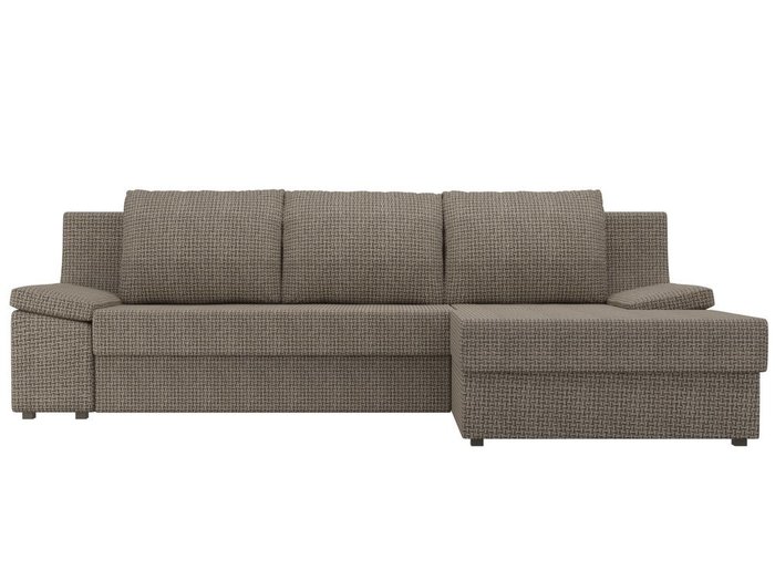 Угловой диван-кровать Челси коричнево-бежевого цвета  - купить Угловые диваны по цене 47990.0