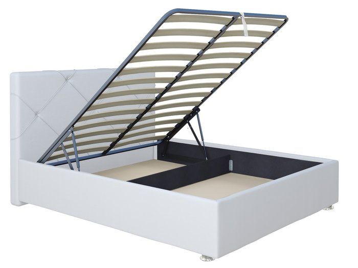 Кровать Моранж 120х200 белого цвета с подъемным механизмом - купить Кровати для спальни по цене 32053.0