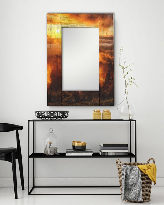 Настенное зеркало Шервуд из натурального дерева 75х140 - купить Настенные зеркала по цене 15490.0