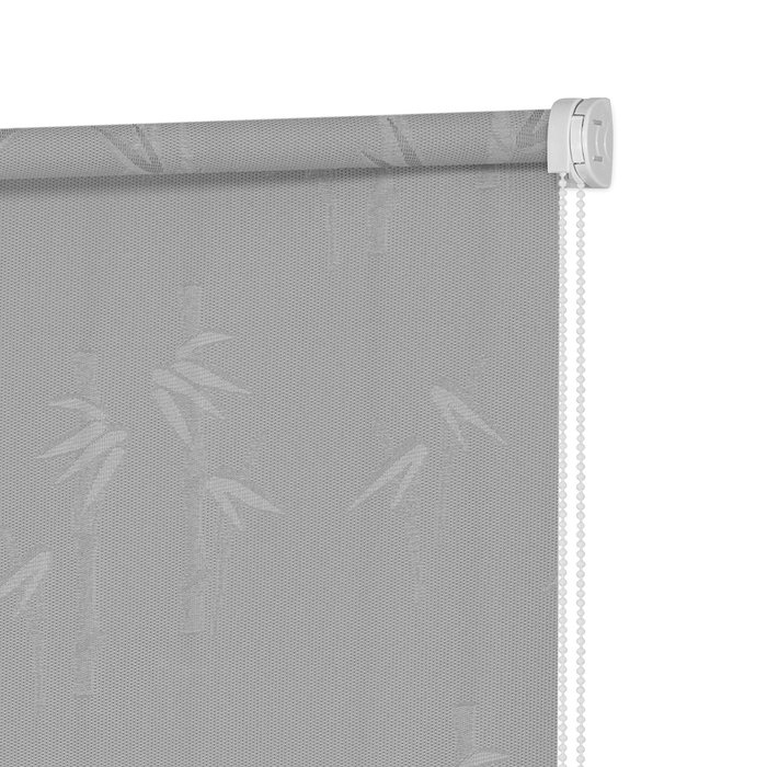 Рулонная штора Миниролл Бамбук серого цвета 70x160