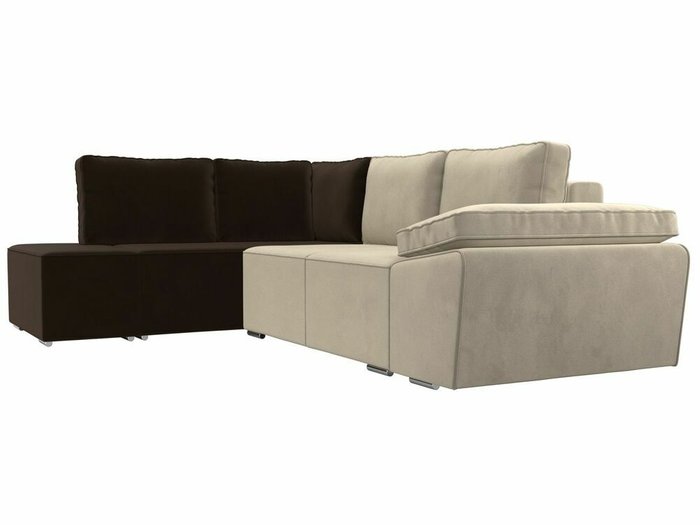 Угловой диван--кровать Хьюго бежево-коричневого цвета левый угол - лучшие Угловые диваны в INMYROOM