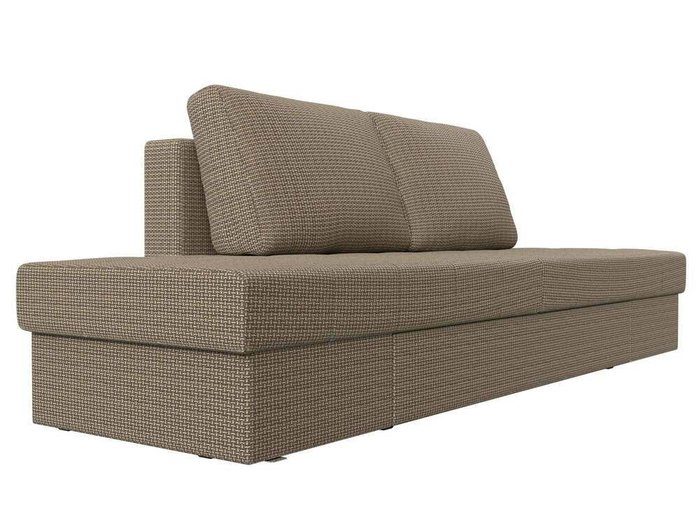 Прямой диван трансформер Сплит бежево-коричневого цвета - лучшие Прямые диваны в INMYROOM