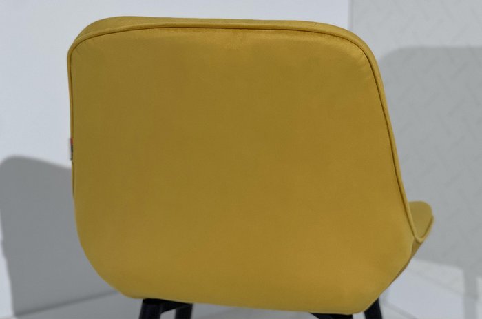 Стул Лари желтого цвета с белыми ножками - купить Обеденные стулья по цене 6580.0