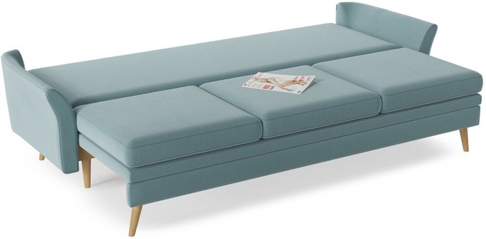 Диван-кровать Верона серо-голубого цвета - лучшие Прямые диваны в INMYROOM