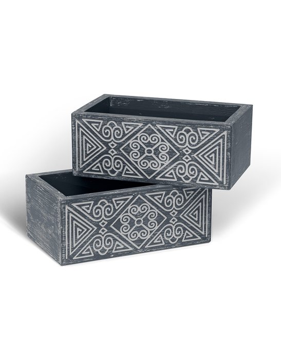 Ящик Papua Grey серого цвета - лучшие Декоративные коробки в INMYROOM