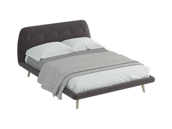 Кровать Loa темно-серого цвета 160x200