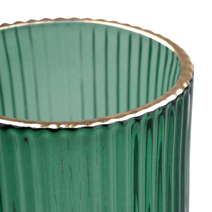 Декоративный подсвечник М из цветного рельефного стекла зеленого цвета - купить Подсвечники по цене 476.0