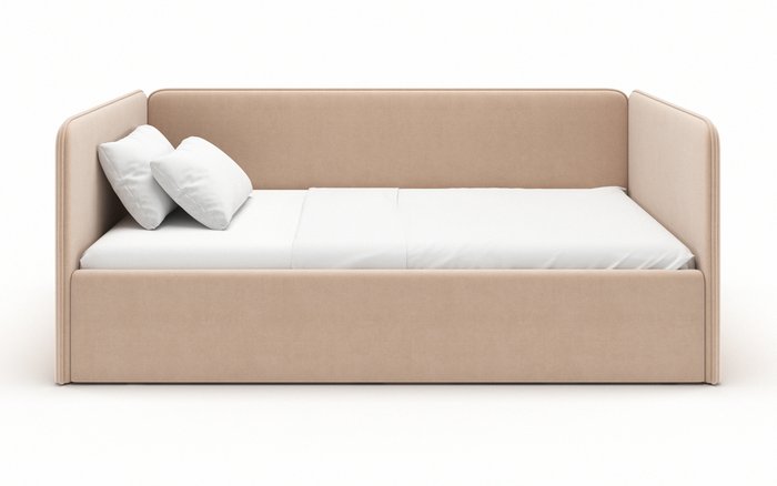 Кровать-диван Leonardo 70х160 цвета латте с двумя ящиками - купить Одноярусные кроватки по цене 17024.0