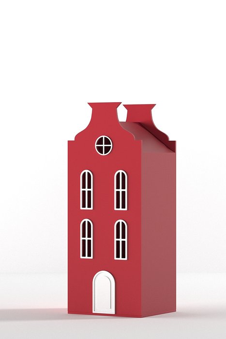 Шкаф-домик Брюссель Mini красного цвета - купить Детские шкафы по цене 48290.0