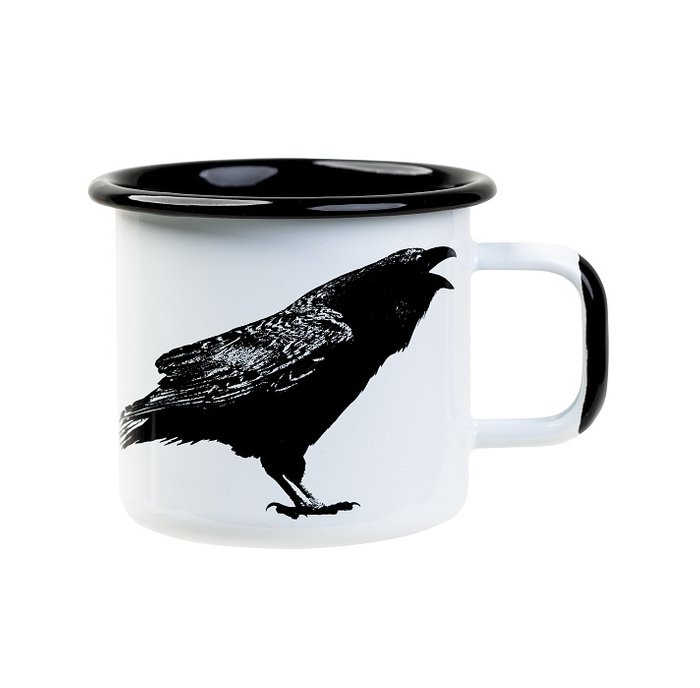  Кружка Ворон черно-белого цвета