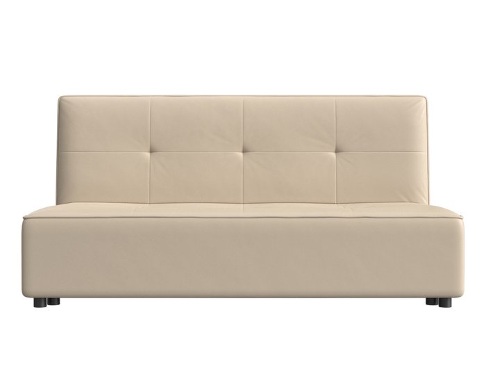 Прямой диван-кровать Зиммер бежевого цвета (экокожа) - купить Прямые диваны по цене 23999.0