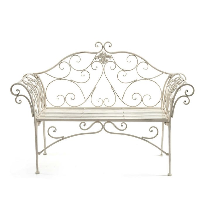 Садовая скамья Beaujolais белого цвета - купить Садовые скамейки по цене 17500.0