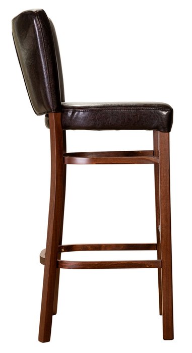 Барный стул Бергамо Люкс Brown темно-коричневого цвета - лучшие Барные стулья в INMYROOM