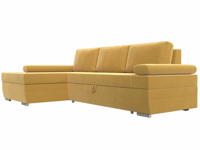 Угловой диван-кровать Канкун желтого цвета левый угол - лучшие Угловые диваны в INMYROOM