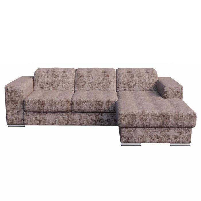 Угловой диван-кровать Лондон коричневого цвета