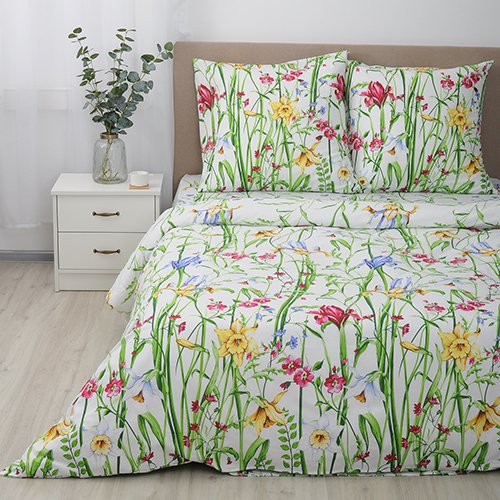 КПБ Традиция 'ПРОСТО КРАСИВЫЙ' 2,0 спальный, бязь, 100 % хлопок, пл. 125 гр./кв.м., 'Флора'