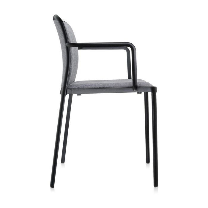 Стул Audrey Soft серого цвета с подлокотниками - лучшие Обеденные стулья в INMYROOM