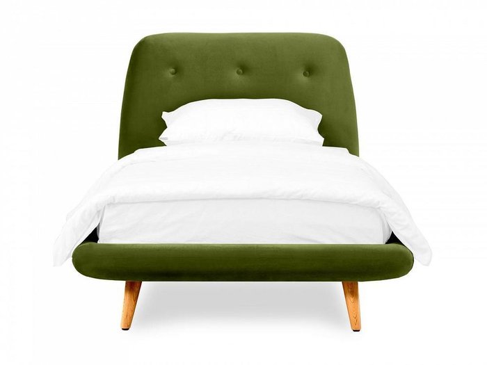 Кровать Loa 90х200 зеленого цвета - лучшие Кровати для спальни в INMYROOM
