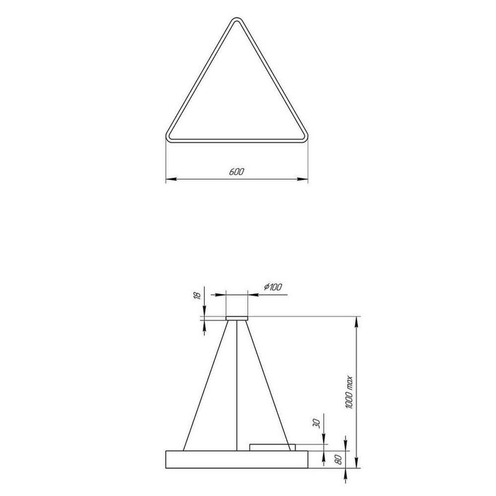 Подвесной светодиодный cветильник Geometria Delta бело-черного цвета - купить Подвесные светильники по цене 1829.0 Подвесной светодиодный cветильник Geometria Delta бело-черного цвета - купить Подвесные светильники по цене 1829.0