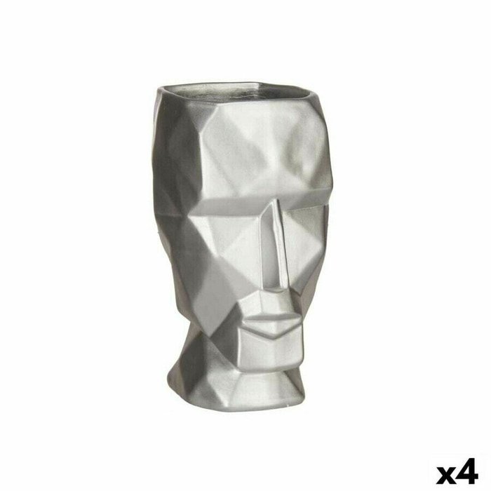 Кувшин 3D Лицо Серебристый полистоун 12 x 24,5 x 16 cm (4 штук) Кувшин 3D Лицо Серебристый полистоун 12 x 24,5 x 16 cm (4 штук)