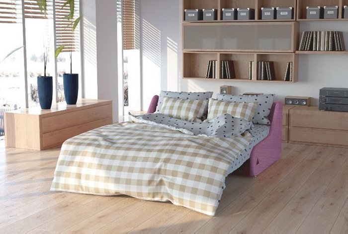 Диван-кровать Шарлот S темно-розового цвета - лучшие Прямые диваны в INMYROOM