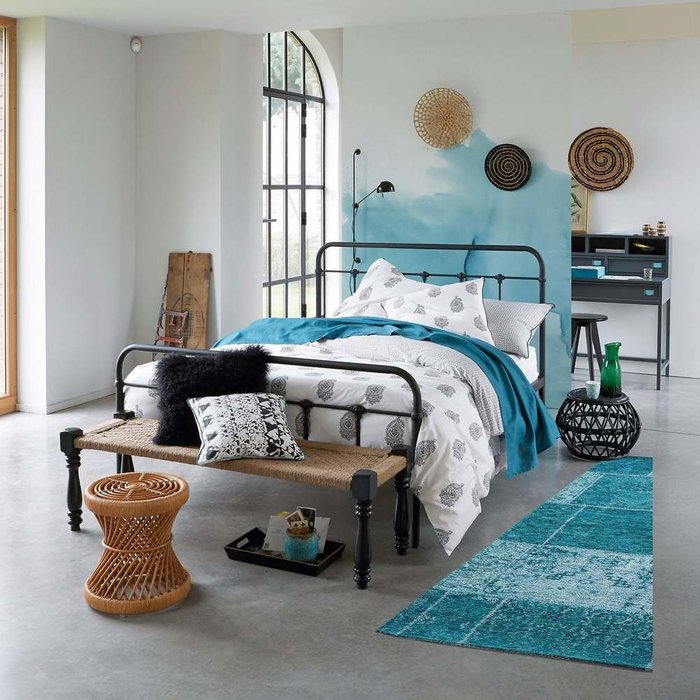 Кровать металлическая Asper 140х190 черного цвета - лучшие Кровати для спальни в INMYROOM