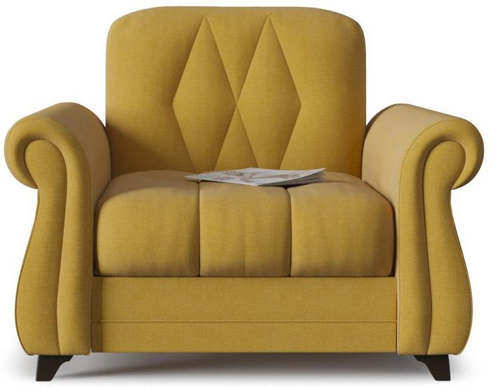 Кресло Эвора Yellow желтого цвета - купить Интерьерные кресла по цене 12050.0