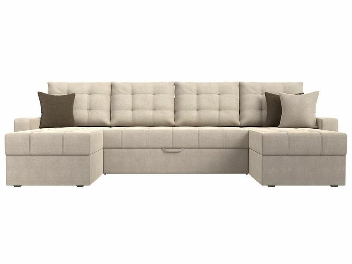 Угловой диван-кровать Ливерпуль бежевого цвета - купить Угловые диваны по цене 69999.0