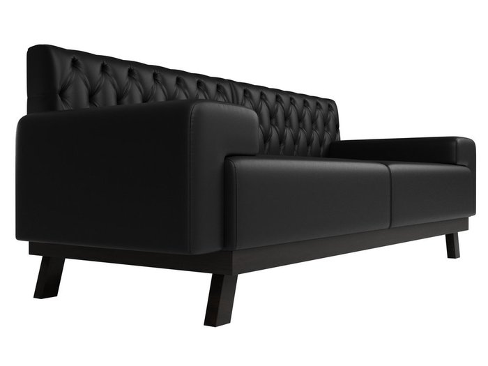 Диван Мюнхен Люкс черного цвета (экокожа) - лучшие Прямые диваны в INMYROOM