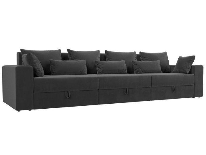 Прямой диван-кровать Мэдисон Long серого цвета