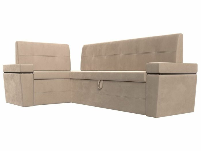 Угловой диван-кровать Деметра  бежевого цвета левый угол - лучшие Угловые диваны в INMYROOM