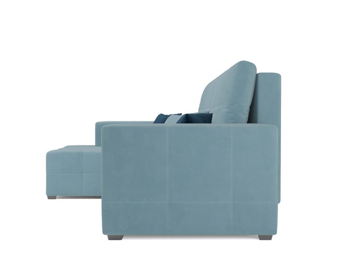 Угловой диван-кровать Монреаль голубого цвета левый угол - лучшие Угловые диваны в INMYROOM