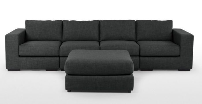 Модульный раскладной диван MORTI темно-серого цвета - купить Угловые диваны по цене 143300.0