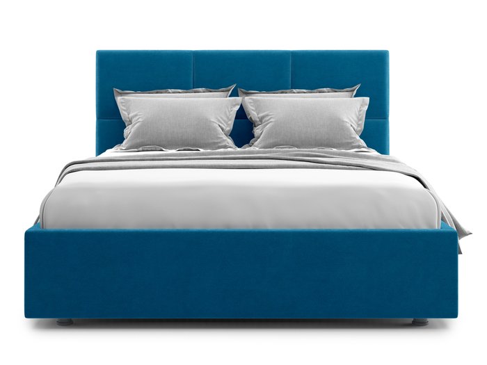 Кровать Bolsena 160х200 синего цвета с подъемным механизмом  - купить Кровати для спальни по цене 41500.0