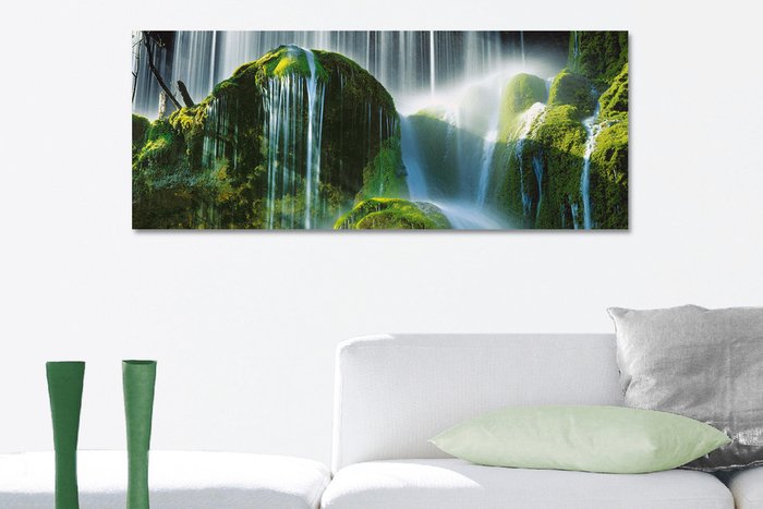 Репродукция на стекле Green Falls - купить Картины по цене 3990 Репродукция на стекле Green Falls - купить Картины по цене 3990